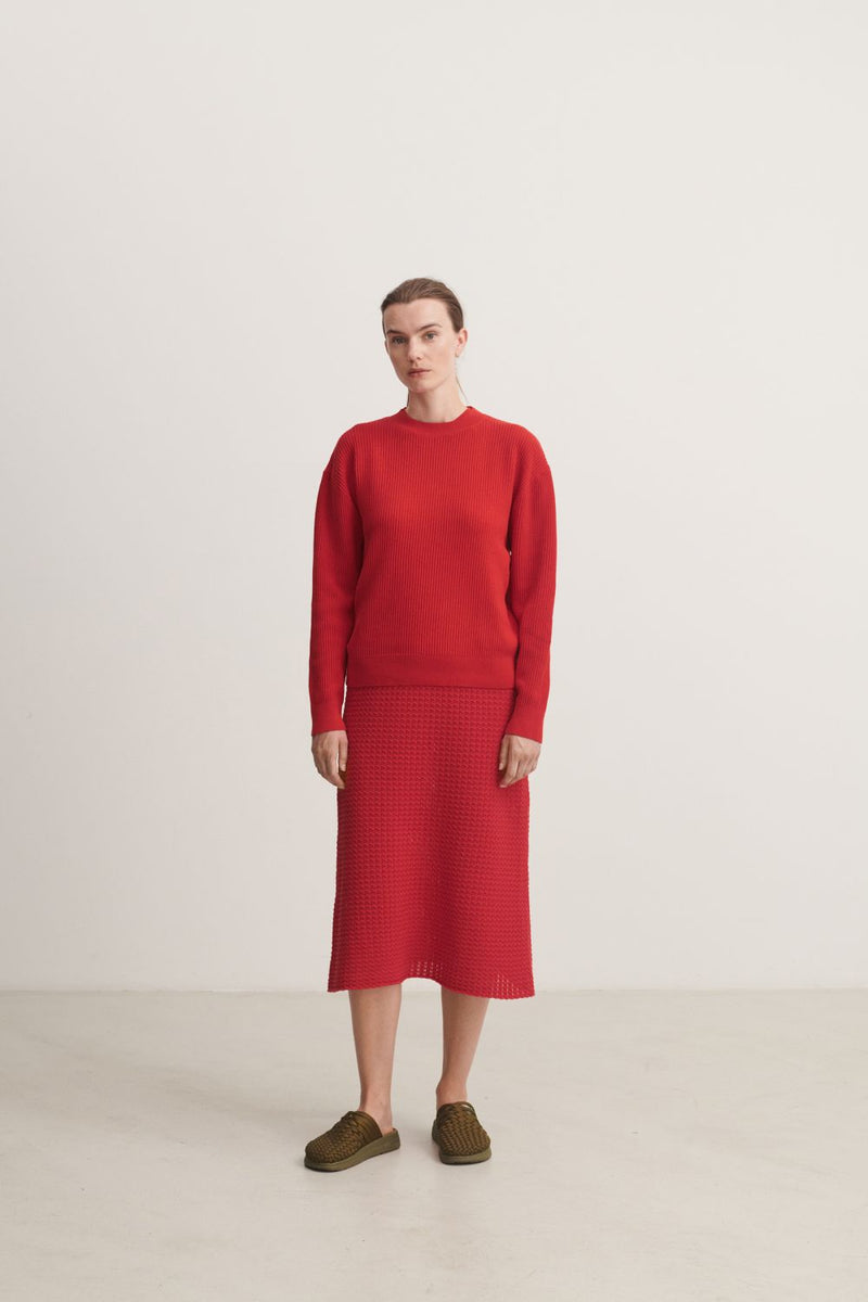 Structure Sweater (Crimson red) - FUB