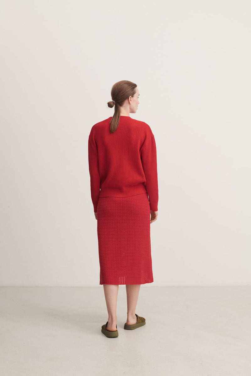 Structure Sweater (Crimson red) - FUB