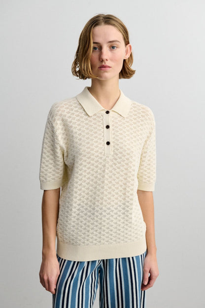 High Twist Polo (Ecru) - FUB