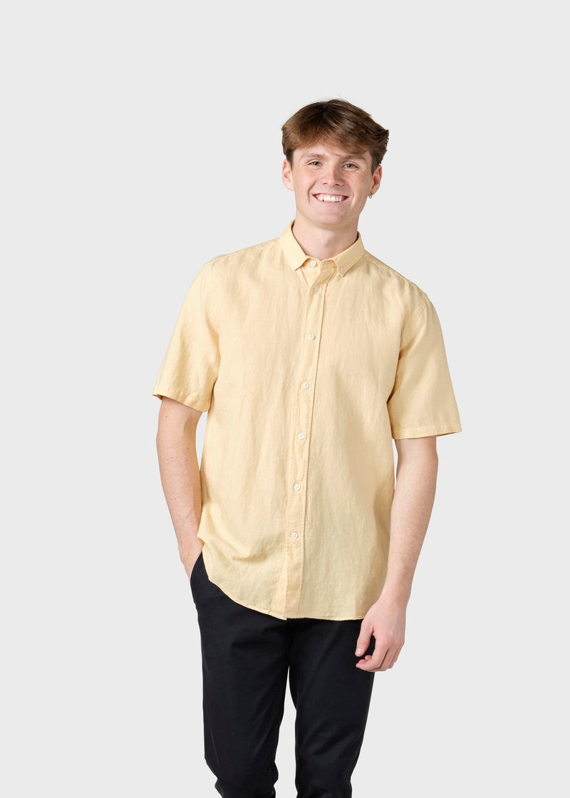 Mikkel Linen Shirt (Lemon Sorbet) - Klitmøller