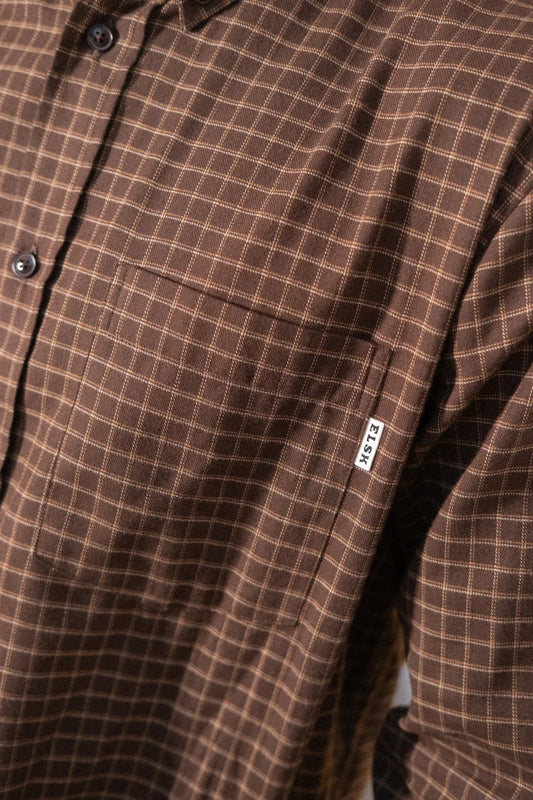 Light Flannel Men’s shirt Brown/Hazel Check