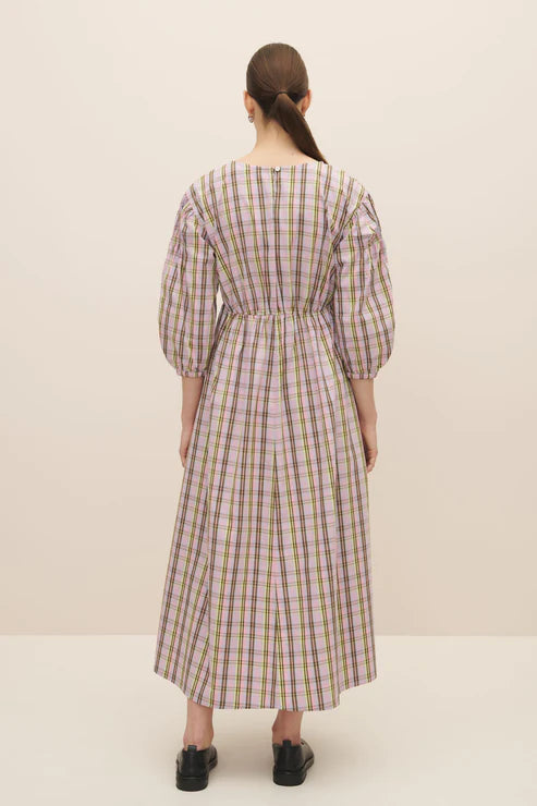 Melody Dress (Pink Tartan) - Kowtow