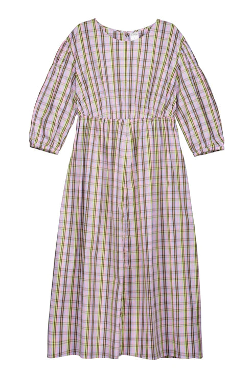 Melody Dress (Pink Tartan) - Kowtow