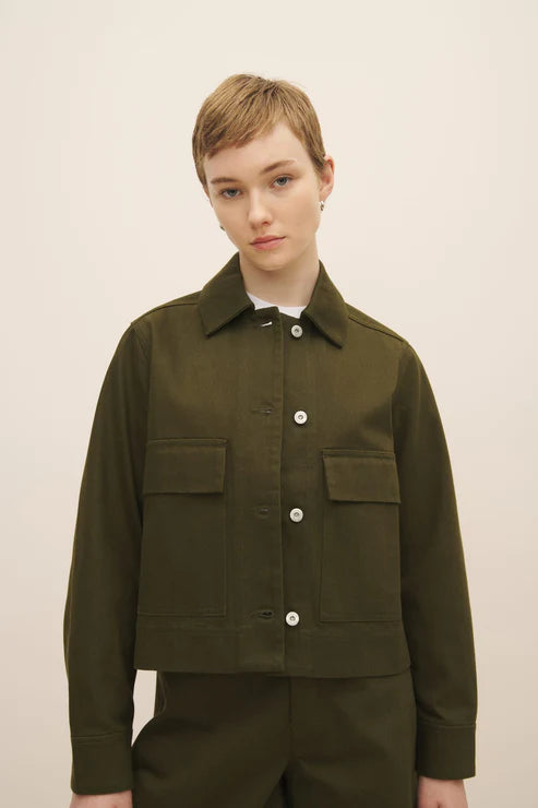 Mirror Jacket (Khaki Denim) - Kowtow