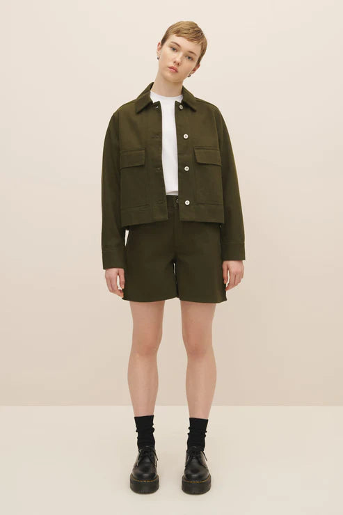 Mirror Jacket (Khaki Denim) - Kowtow