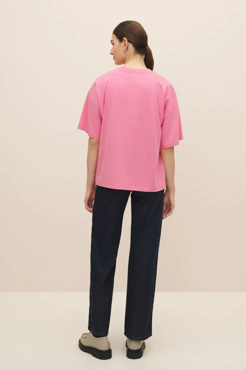 Oversized Boxy Tee (Pink) - Kowtow