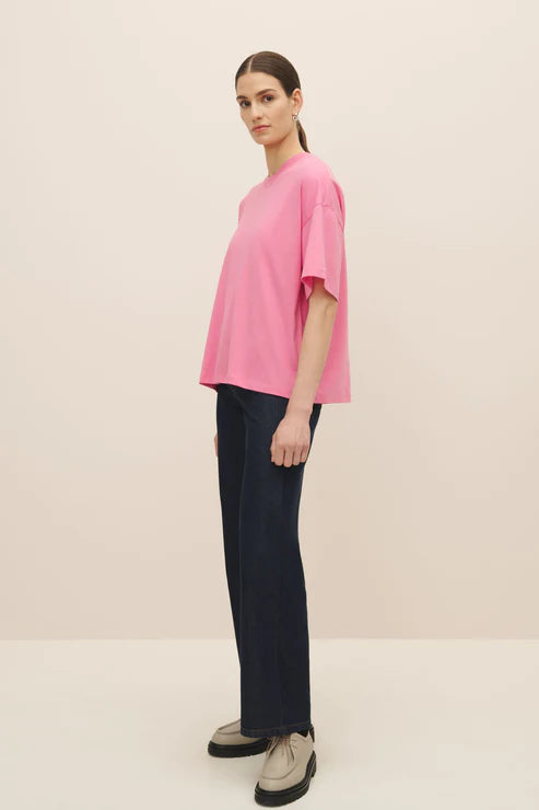 Oversized Boxy Tee (Pink) - Kowtow