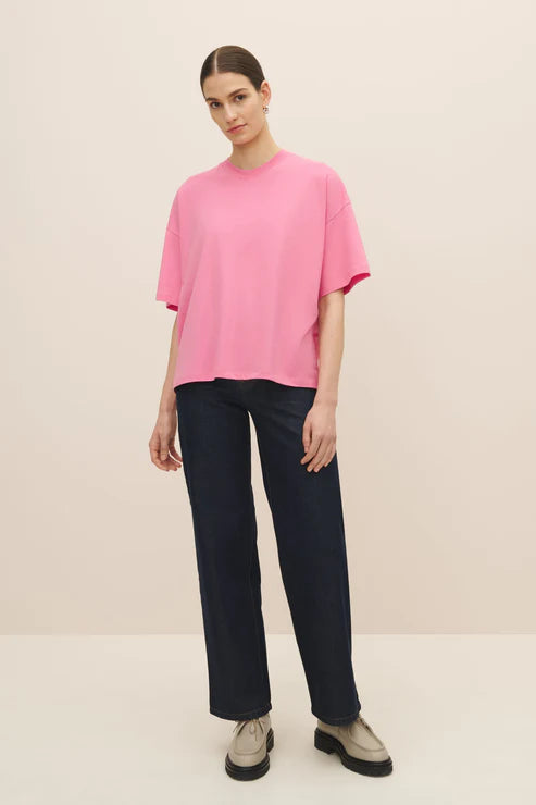 Oversized Boxy Tee (Pink) - Kowtow