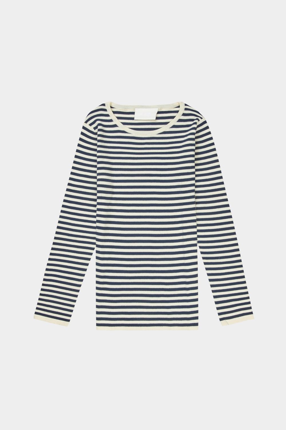 Stribet Ribbluse (Navy/Ecru) - FUB