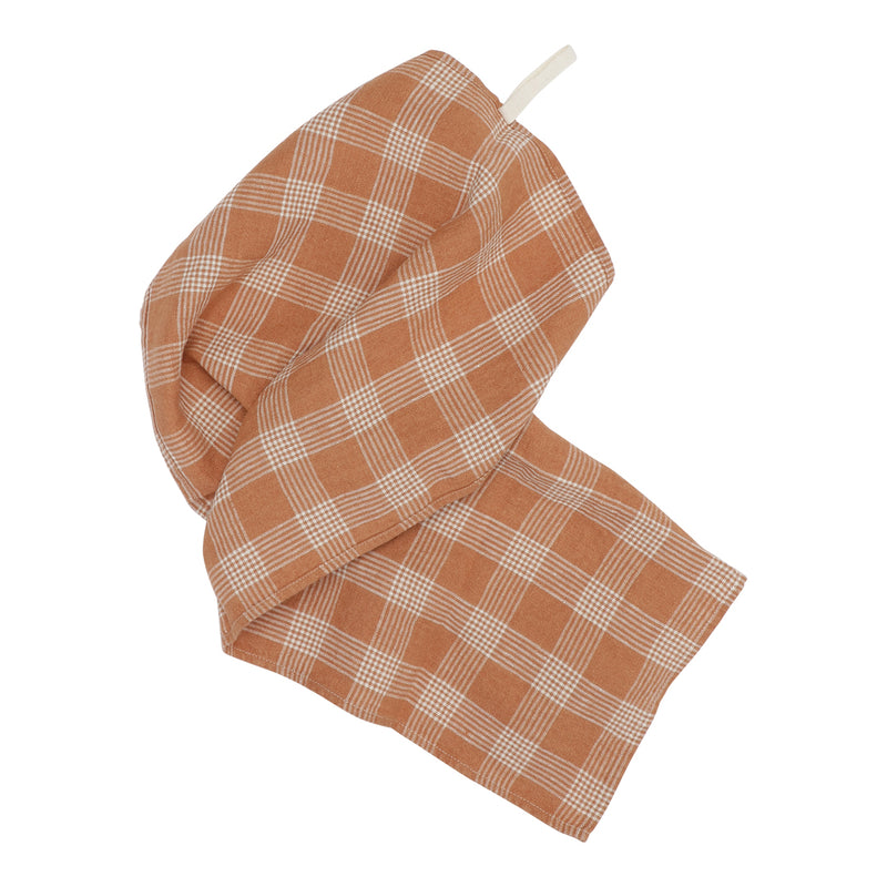 Linen Kitchen Towel (Terracotta/Nature) - Haps Nordic