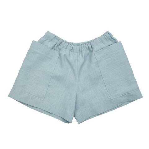 Linen Pocket Shorts (Sage) - AS WE GROW