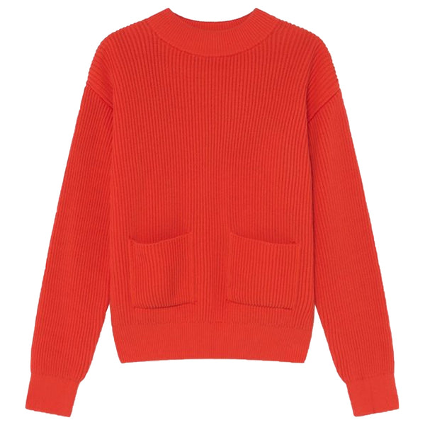 Faleme Knitted Sweater (Scarlet) - Thinking MU