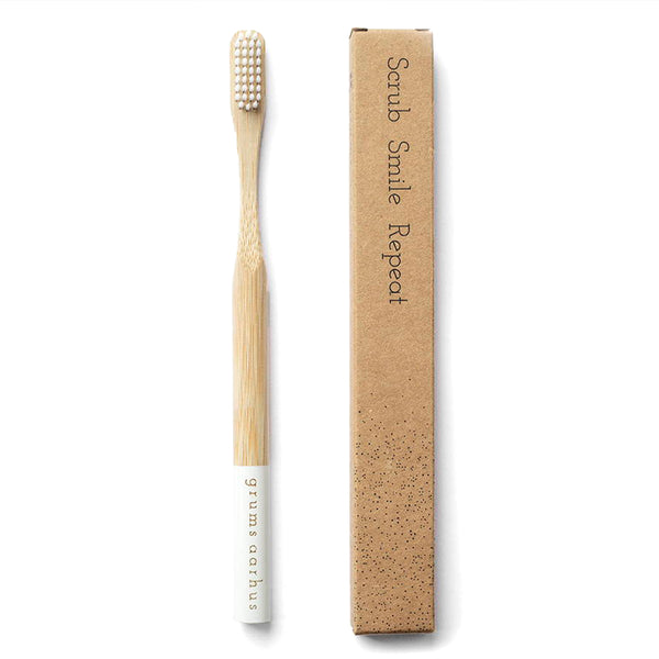 Bamboo Toothbrush (White or Olive) - Grums