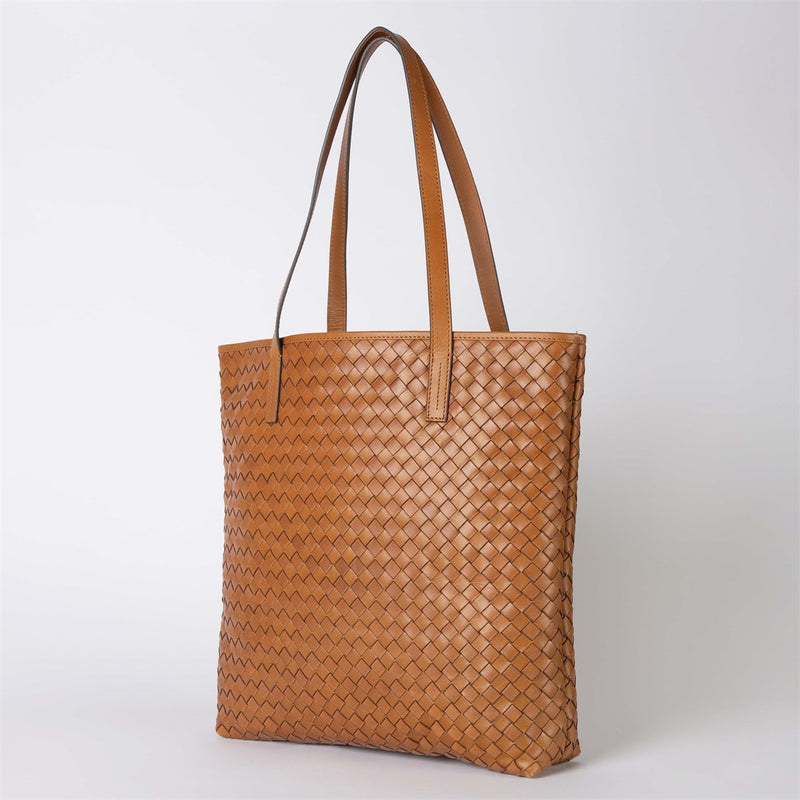 Georgia Cognac Woven Classic - O My Bag