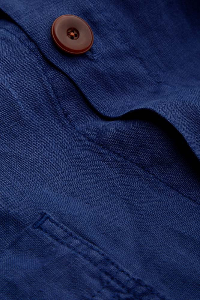 Caledonia Linen Dress (Blue) - Kings of Indigo