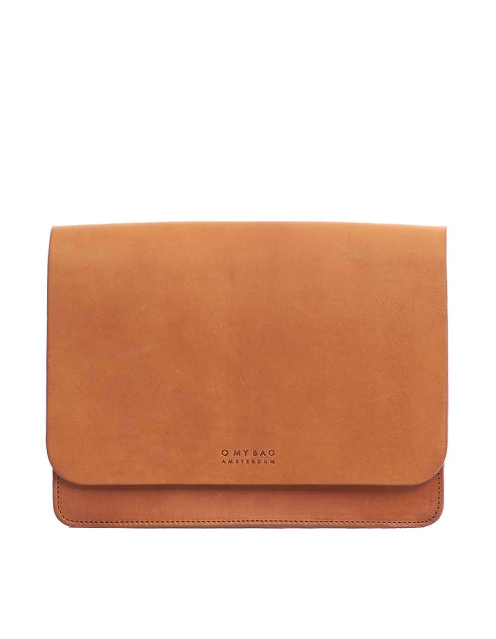 Audrey Classic Læder (Cognac) Ternet Rem - O MY BAG