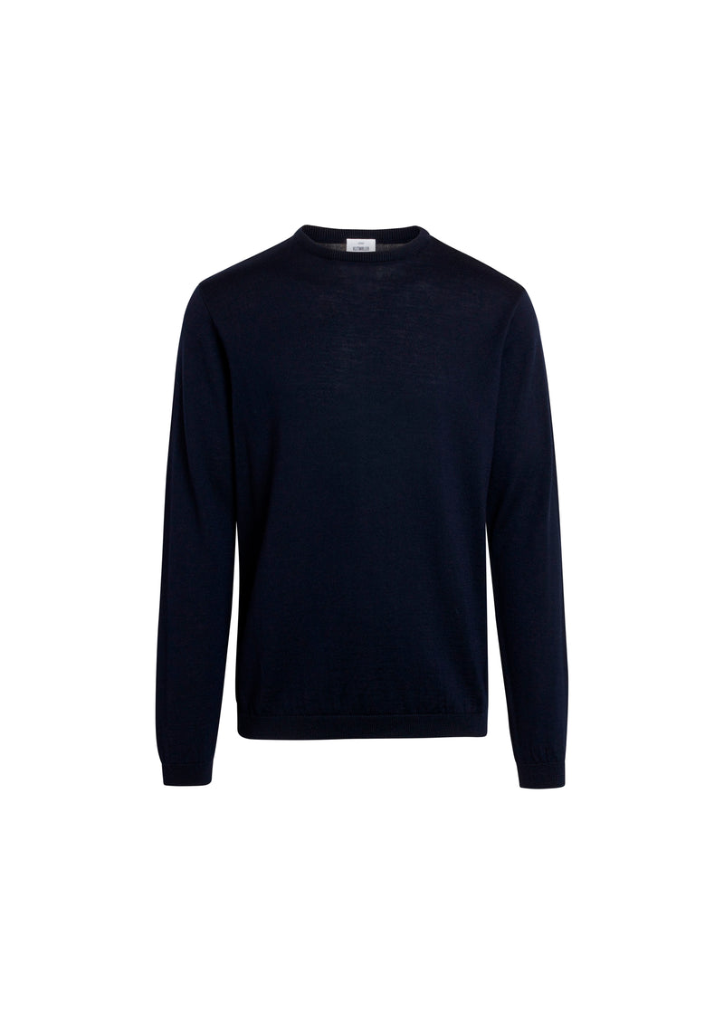 Mens Basic Merino Knit (Navy) - Klitmøller Collective