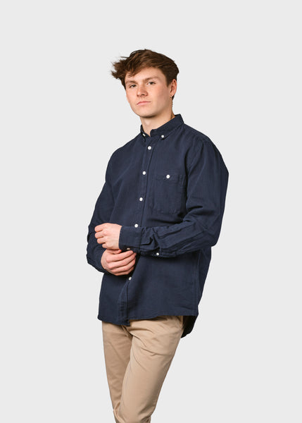 Benjamin Linen Shirt (Navy) - Klitmøller Collective