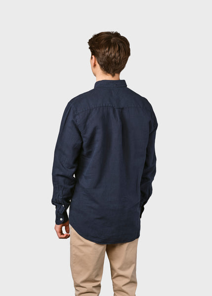 Benjamin Linen Shirt (Navy) - Klitmøller Collective