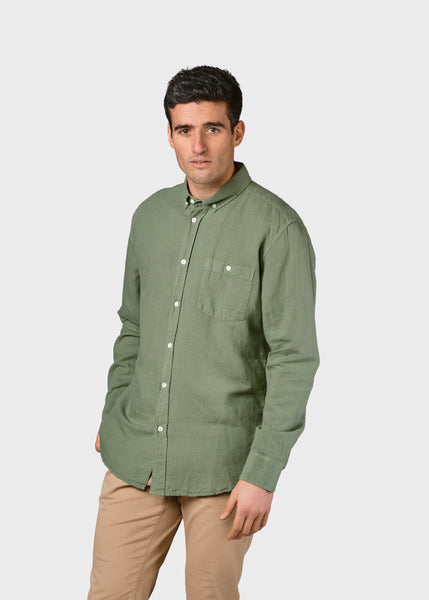 Benjamin Linen Shirt (Pale Green) - Klitmøller Collective