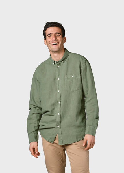 Benjamin Linen Shirt (Pale Green) - Klitmøller Collective
