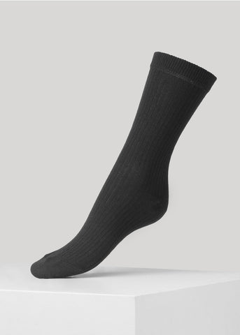 Mie Cashmere Sock (Black) - Dear Denier