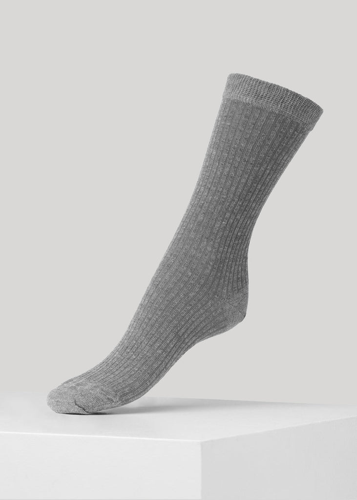Mie Cashmere Sock (Grey) - Dear Denier
