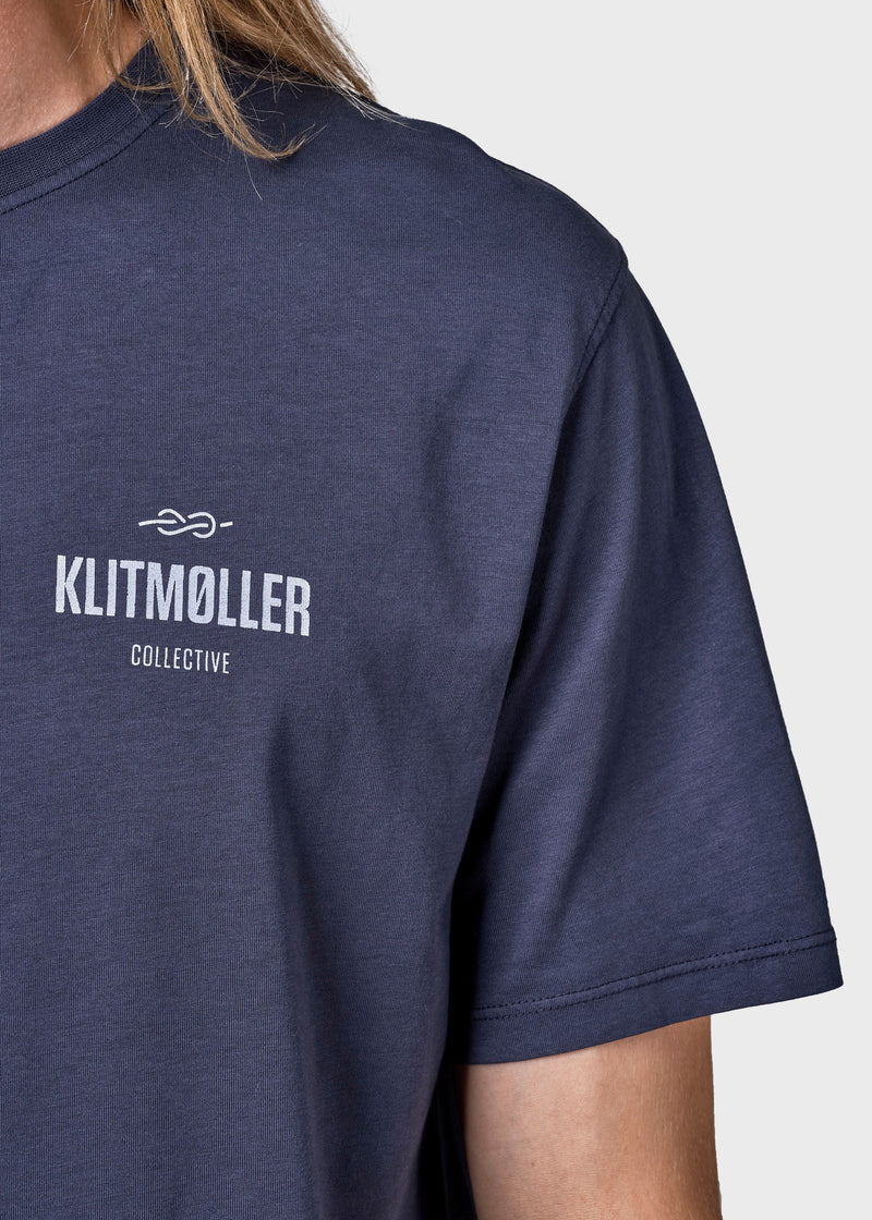 Mens small logo tee (Navy) - Klitmøller Collective