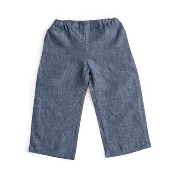 Emil Pants Blue Linen - As We Grow