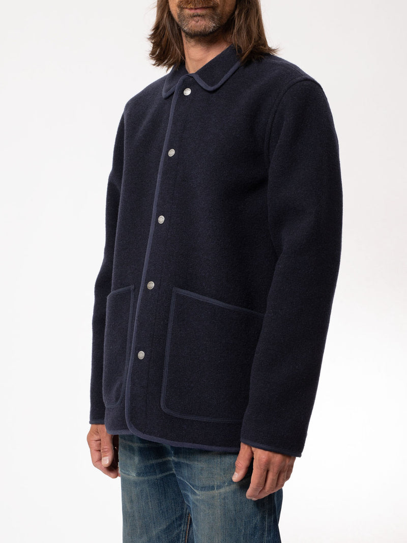 Fred Cloth Jacket (Navy) - Nudie Jeans