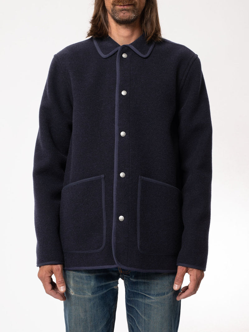 Fred Cloth Jacket (Navy) - Nudie Jeans