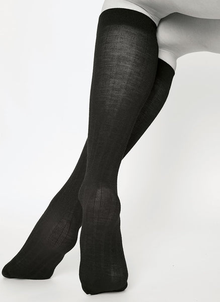 Freja Bio Wool Knee-Hights (Light Grey) - Swedish Stockings