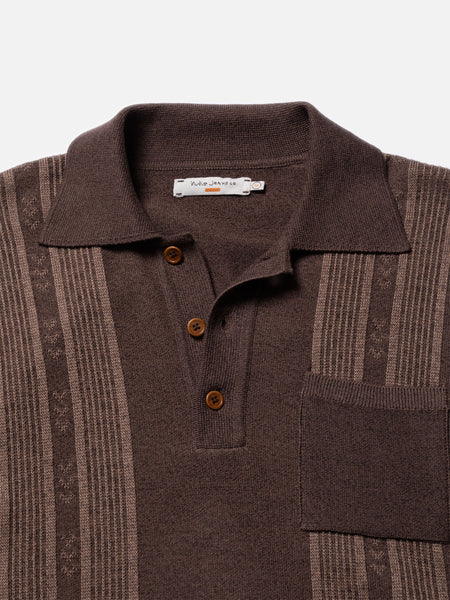 Frippe Polo Shirt (Brown) - Nudie Jeans
