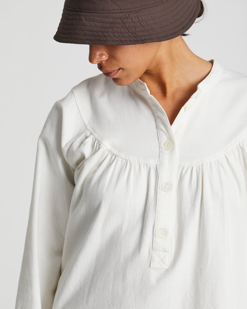 Olivia Cotton Shirt (Ecru) - Gai+Lisva