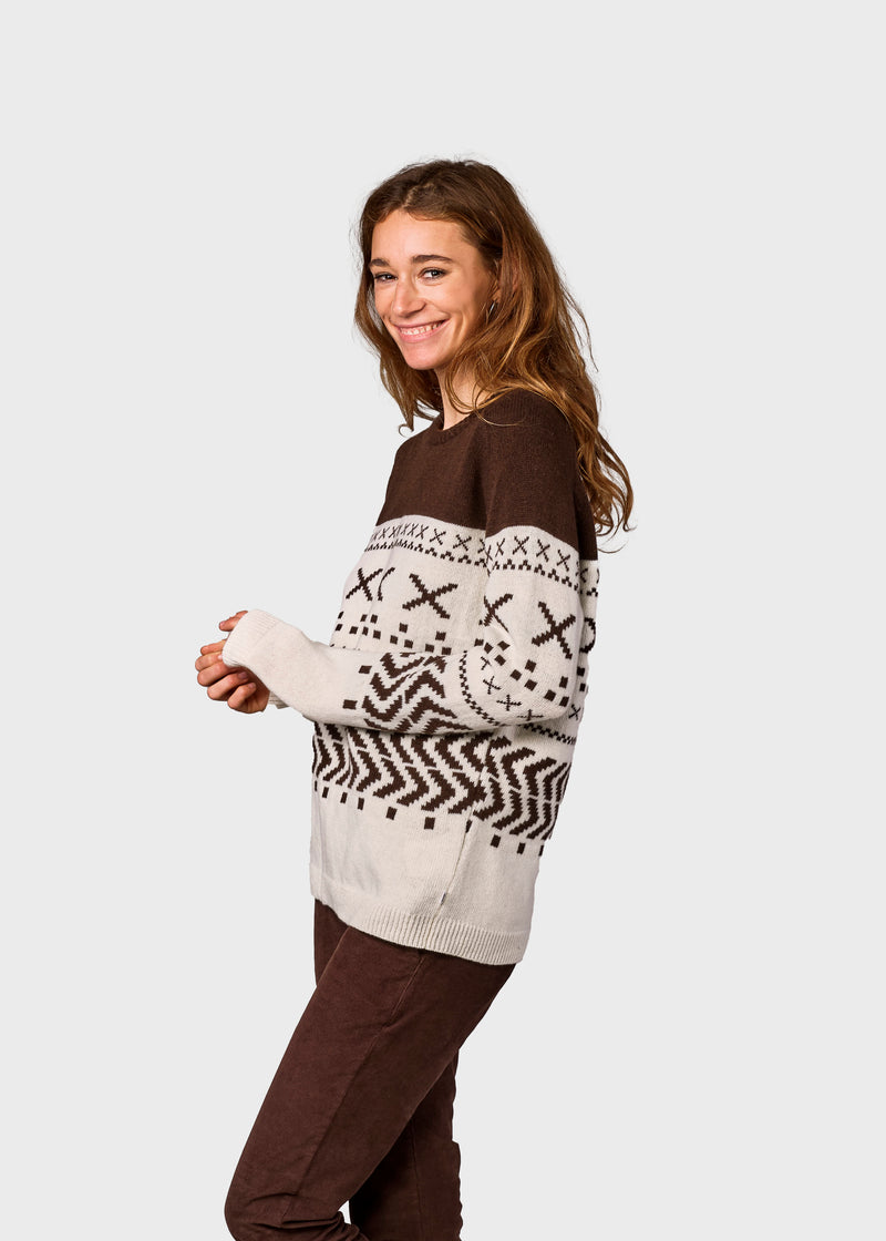 Ghita knit (Cream/Earth) - Klitmøller Collective