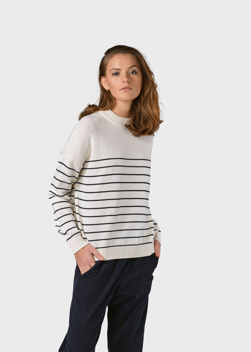 Ibi Knit (Cream/Navy) - klitmøller Collective