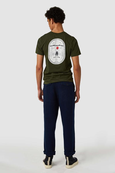 Darius T-shirt (Military Green Japan Barrel) - Kings of Indigo