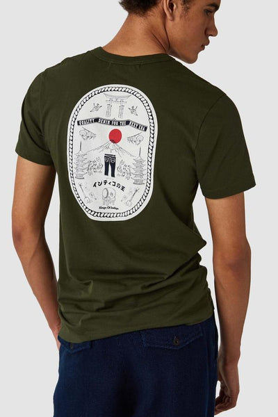 Darius T-shirt (Military Green Japan Barrel) - Kings of Indigo