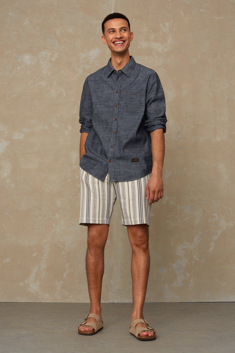 Enda Pocket Shirt (Chambray) - Kings of Indigo