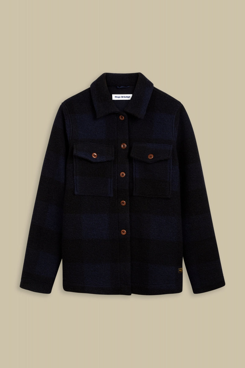 Kaiser Blue Black Overshirt - Kings Of Indigo