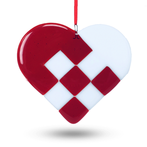 Stort Julehjerte (large) - Art Glass