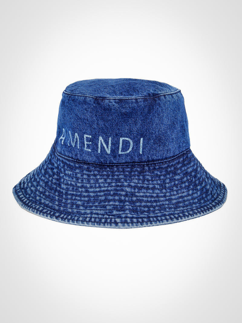 Lucy Bucket Hat Print (Smooth Blue) - Amendi