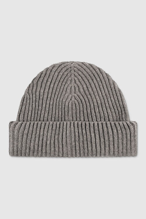 Dylan Ribbed Wool Beanie (Moleskin) - Maska