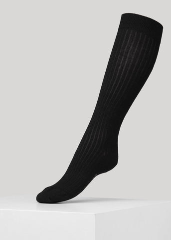 Matilde Rib Knee Sock (Black) - Dear Denier