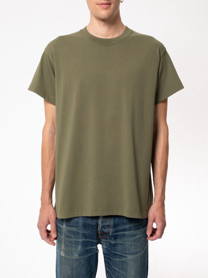 Milton Rebirth Tee (Faded Green) - Nudie Jeans