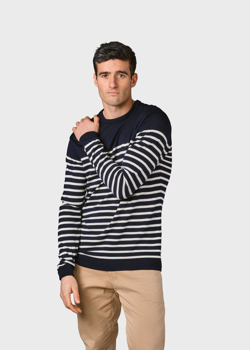 Kenneth Knit (Navy/Cream) - Klitmøller Collective