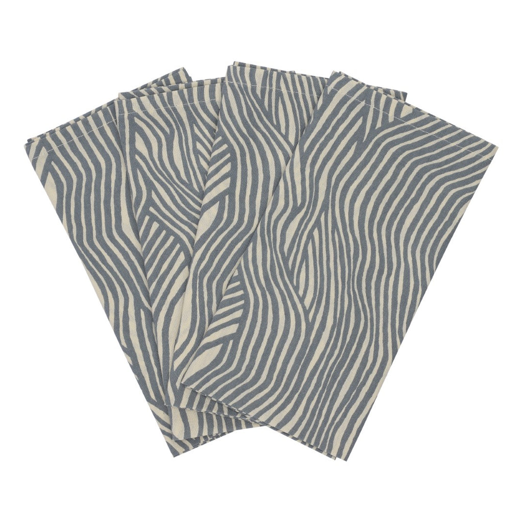 Textile Napkins 4 pack (Ocean Wave) - Haps Nordic