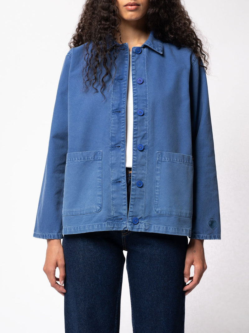 Nina Worker Jacket (French Blue) - Nudie Jeans