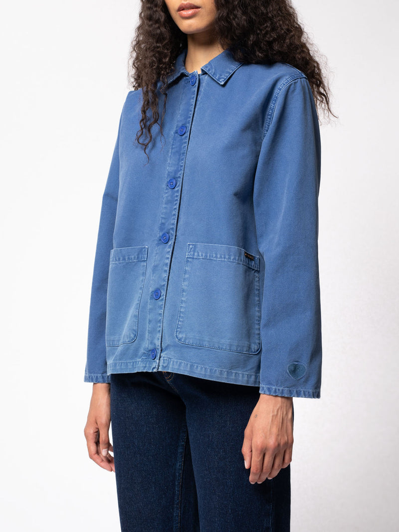 Nina Worker Jacket (French Blue) - Nudie Jeans