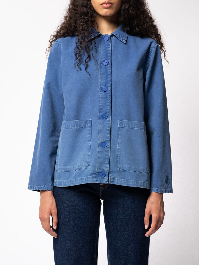 Nina Worker Jacket (French Blue) - Nudie Jeans